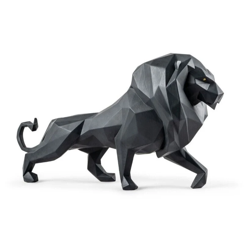 Scultura Leone "Origami" Lladrò