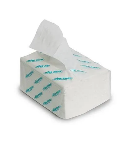 Panni per la pulizia resistenti ai solventi DENIOS piegati Z UI: 10 sacchetti di alluminio bianco 130-040