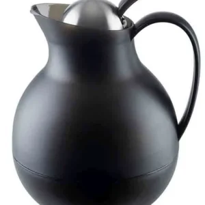 Caraffa termica APS -ECONOMY- Ø 16 cm altezza: 20 cm 1 litro polipropilene vetro acciaio inossidabile doppia parete nero a...