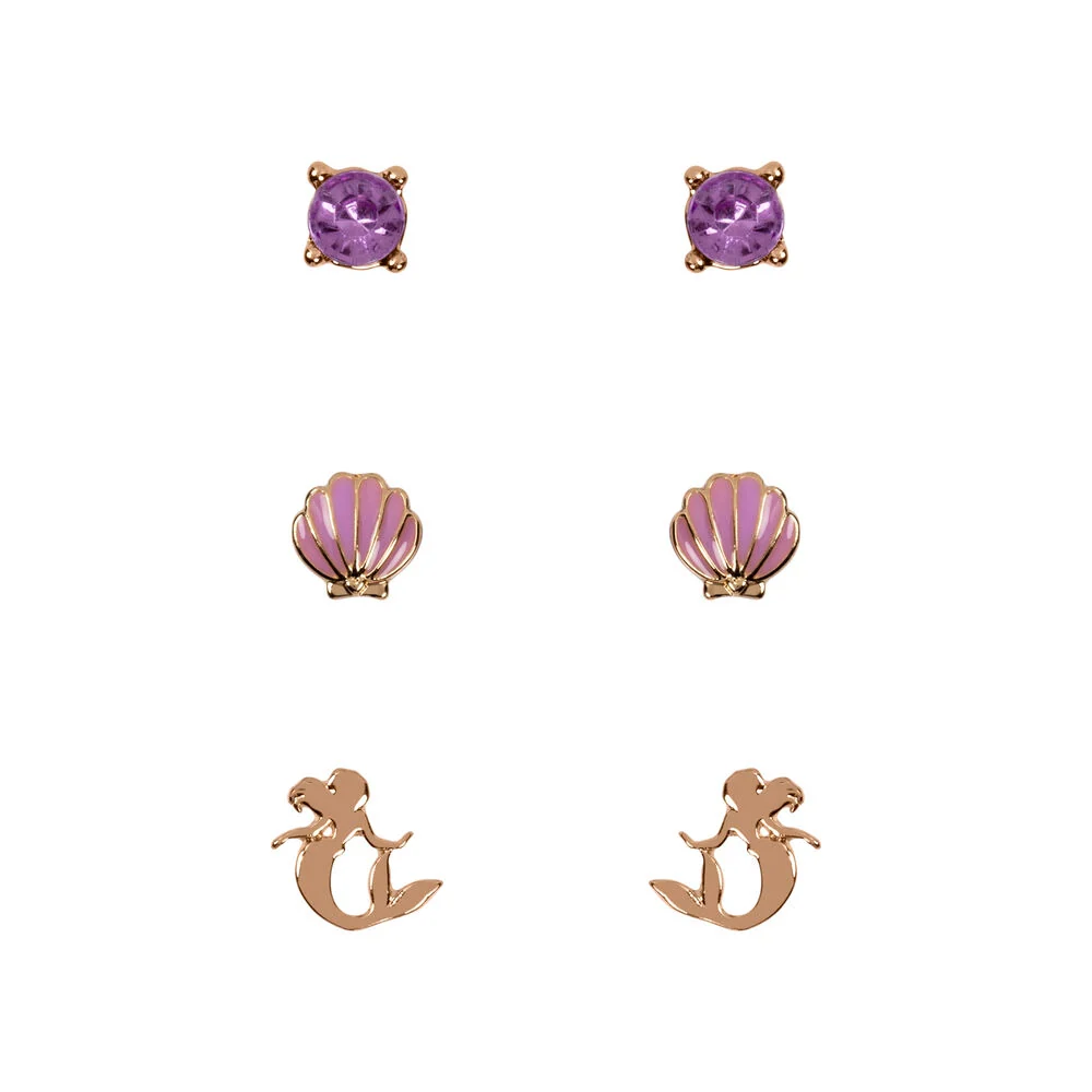 Disney Little Mermaid Set 3 pairs earrings