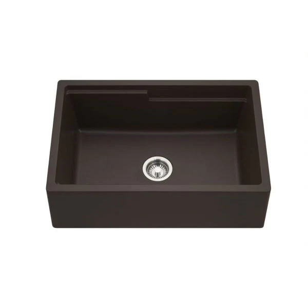 Hamat - SIO-3320SAW-MO - Granite Apron-Front Workstation Kitchen Sink, Mocha