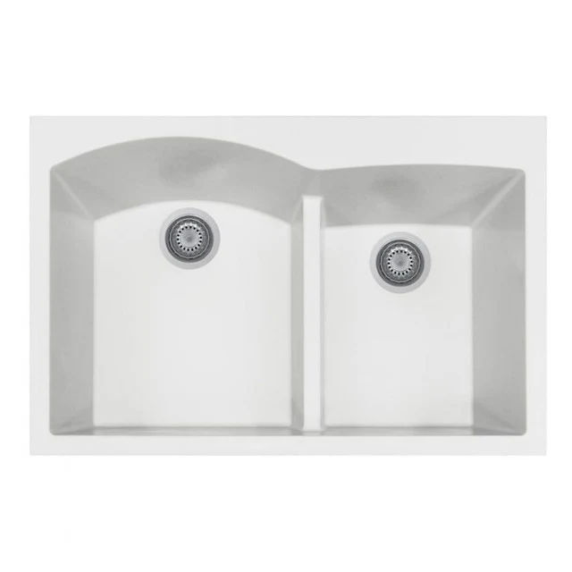 Houzer Topmount Duplice Bowl Granite Kitchen Sink P-175 CLOUD