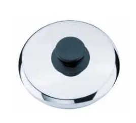 Coperchio bombato inox con pomolo bakelite cm 22 modello italy plastic Omra