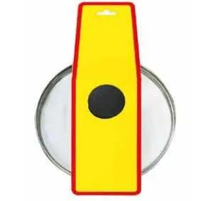 Coperchio vetro con bordo acciaio cm 28 con fascia modello asia plastic Omra