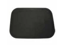 Vassoio bar rettangolare antiscivolo antigraffio cm 25x35 abs nero Omra
