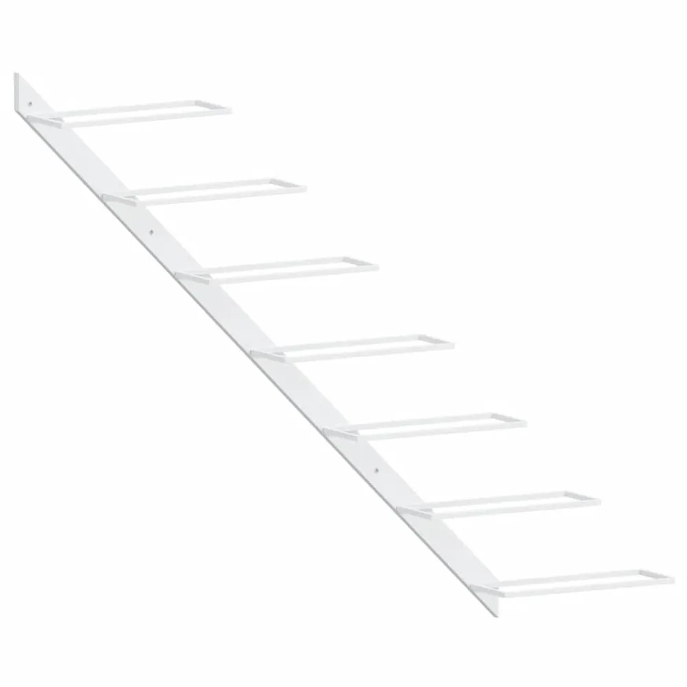 Portavini da Parete per 7 Bottiglie Metallo Bianco