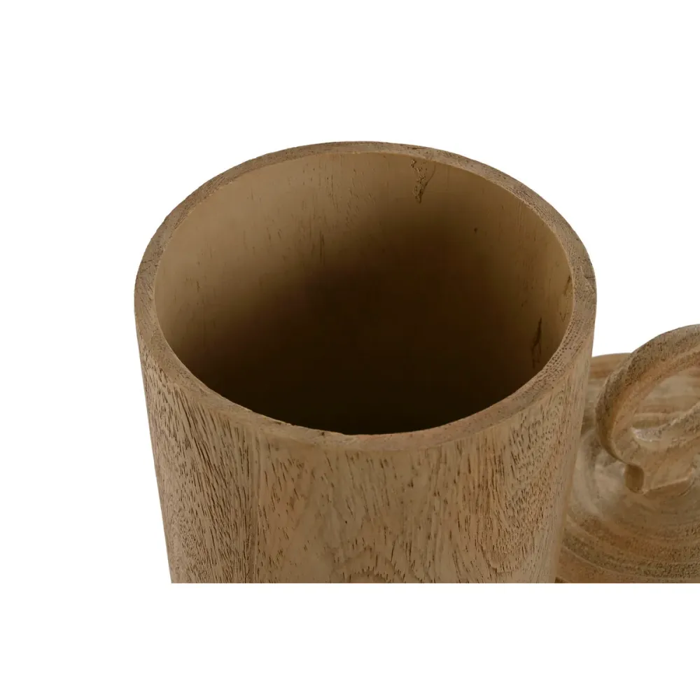Scatola-Portagioie Home ESPRIT Marrone Resina 14 x 14 x 28 cm con Affilatore Integrato