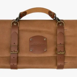 Borsa portacoltelli pelle con ferramenta metallica, capacità 10 pezzi