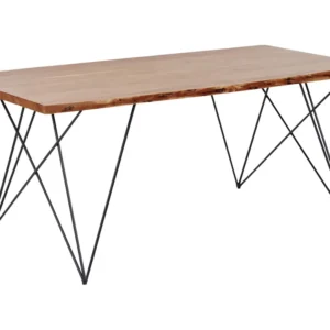 Acacia Dining Table 180 x 90 cm Dark Wood Nero puro MUMBAI