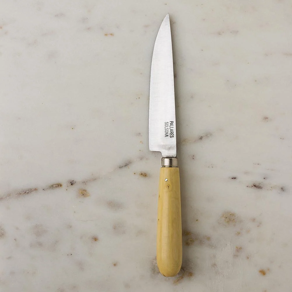Coltello da cucina Pallarès acciaio al carbonio con manico legno di bosso