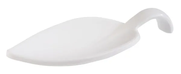 Cucchiaio per finger food APS -LEAF- 10 x 45 cm altezza: 15 cm melammina bianco conf. da 50 83887