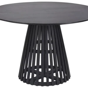 Tavolo da pranzo legno di acacia nero ⌀ 120 cm MESILLA