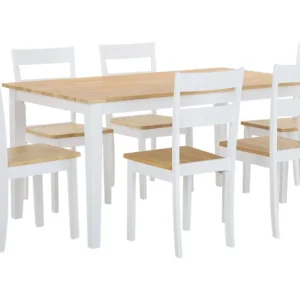 6-Seater Dining Set White GEORGIA