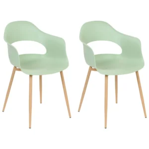 Set di 2 sedie da pranzo verde limpido UTICA