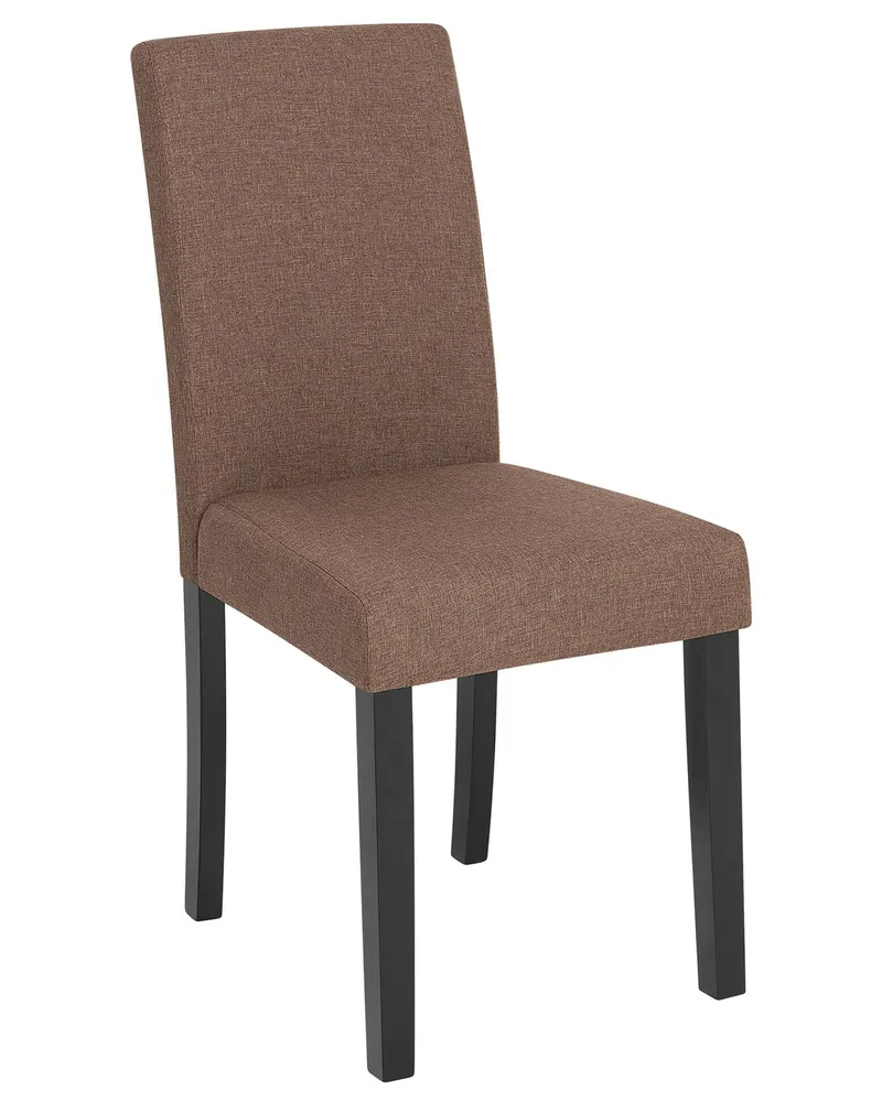 Set di 2 sedie tessuto marrone BROADWAY