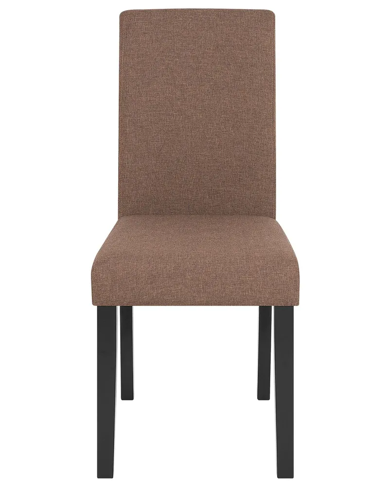 Set di 2 sedie tessuto marrone BROADWAY
