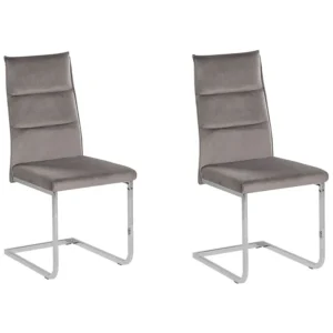 Set di 2 sedie velluto grigio ROCKFORD