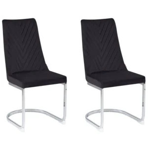 Set di 2 sedie velluto nero ALTOONA