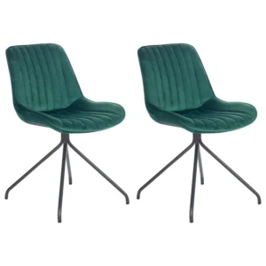 Set di 2 sedie velluto verde smeraldo NAVASOTA