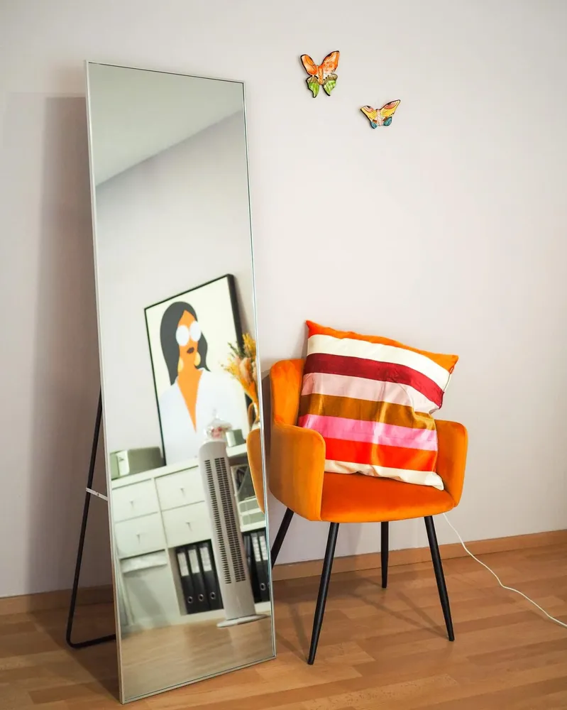 Set 2 Velluto Dining Chairs Orange SANILAC