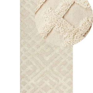 Cotton Area Rug 80 x 150 cm Beige ARDAHAN
