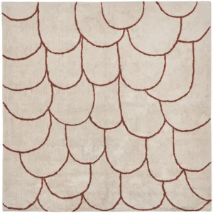 Cotton Area Rug 200 x 200 cm Beige and Brown AVDAN