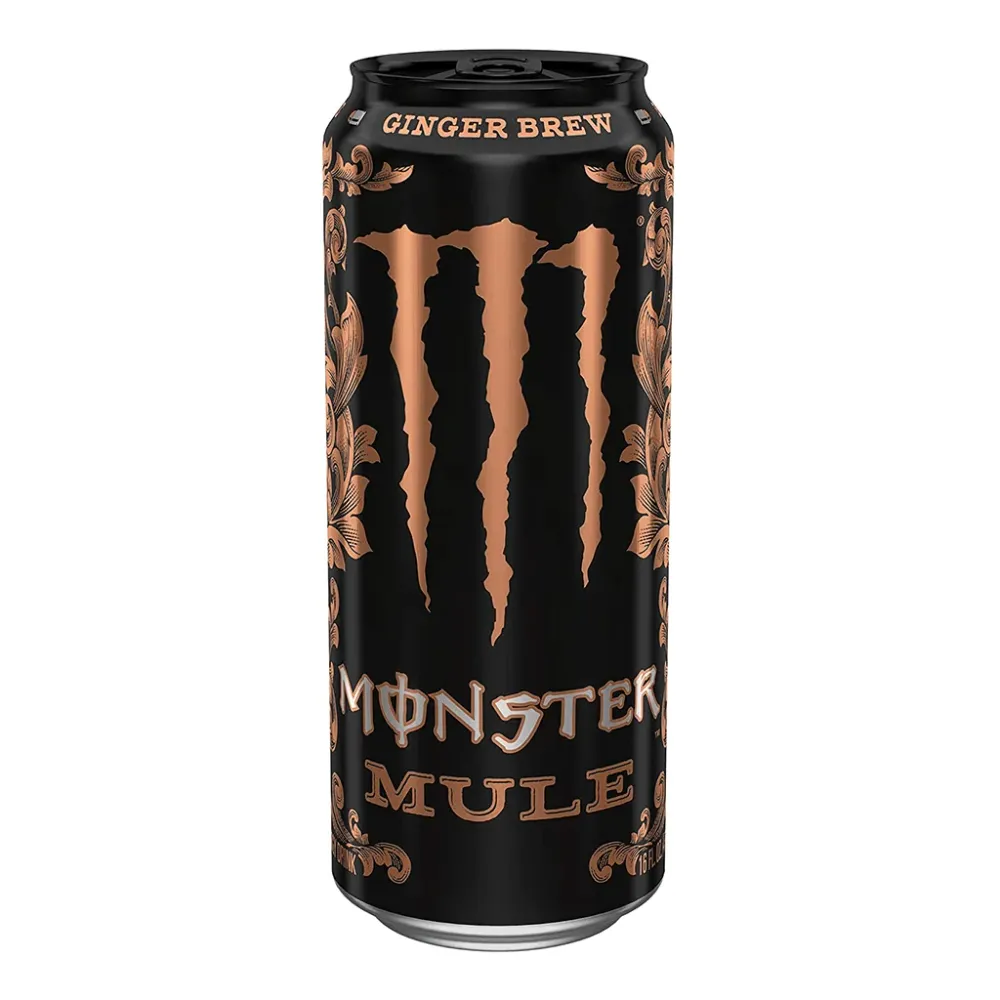 (Monster non da collezione, danneggiata) Monster Mule Ginger Brew, energy drink al lime e zenzero da 500 ml