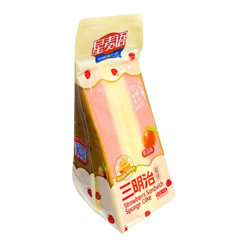 Xing Mai Yu Strawberry Flavoured Sandwich Cake, torta al gusto di fragola ripiena da 100g
