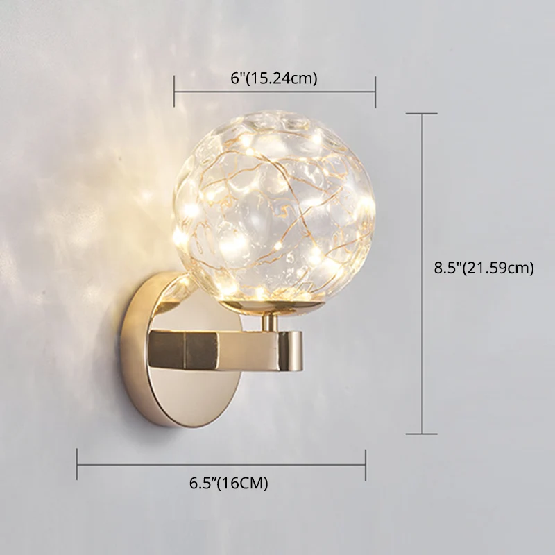 Lampada da parete forma di stella rotonda moderna nordica per soggiorno camera da letto