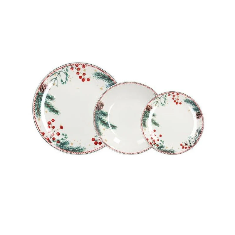 Madison Candy Christmas Serv. Tavola 18 Pz | Tognana