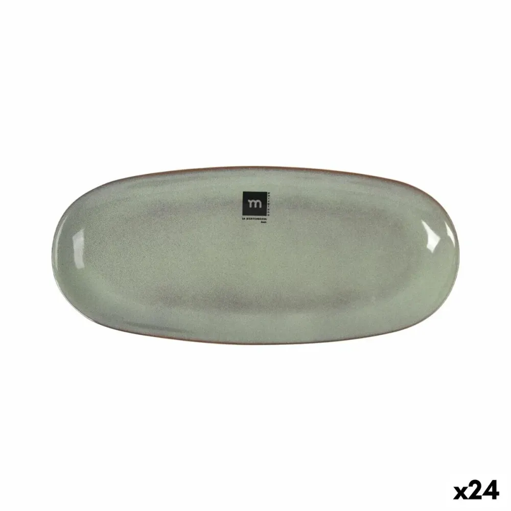 Teglia da Cucina La Mediterránea Macarella green Ovale 29 x 13,5 x 2,4 cm (24 Unità)