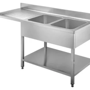 bergman PROFILINE lavello 700 con 2 vasche destra e sporgenza del piatto B1800 65687