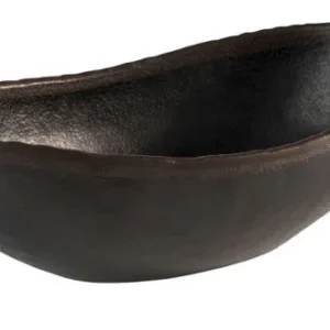 Ciotola APS -MARONE- 22 x 13 cm altezza: 75 cm melamina nera con bordo marrone 06 litri 84732