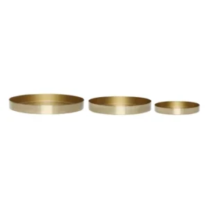 Set di 3 piatti Embrace metallo marrone Hübsch - 19cm