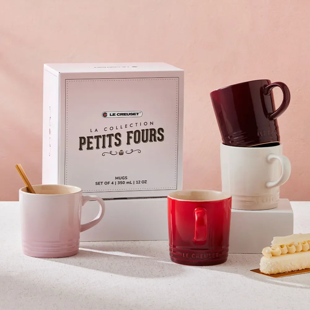 Set di 4 tazze ceramica Petit Fours Le Creuset