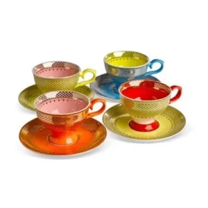 Set di 4 tazze Grandma porcellana multicolore Pols Potten - 10cm