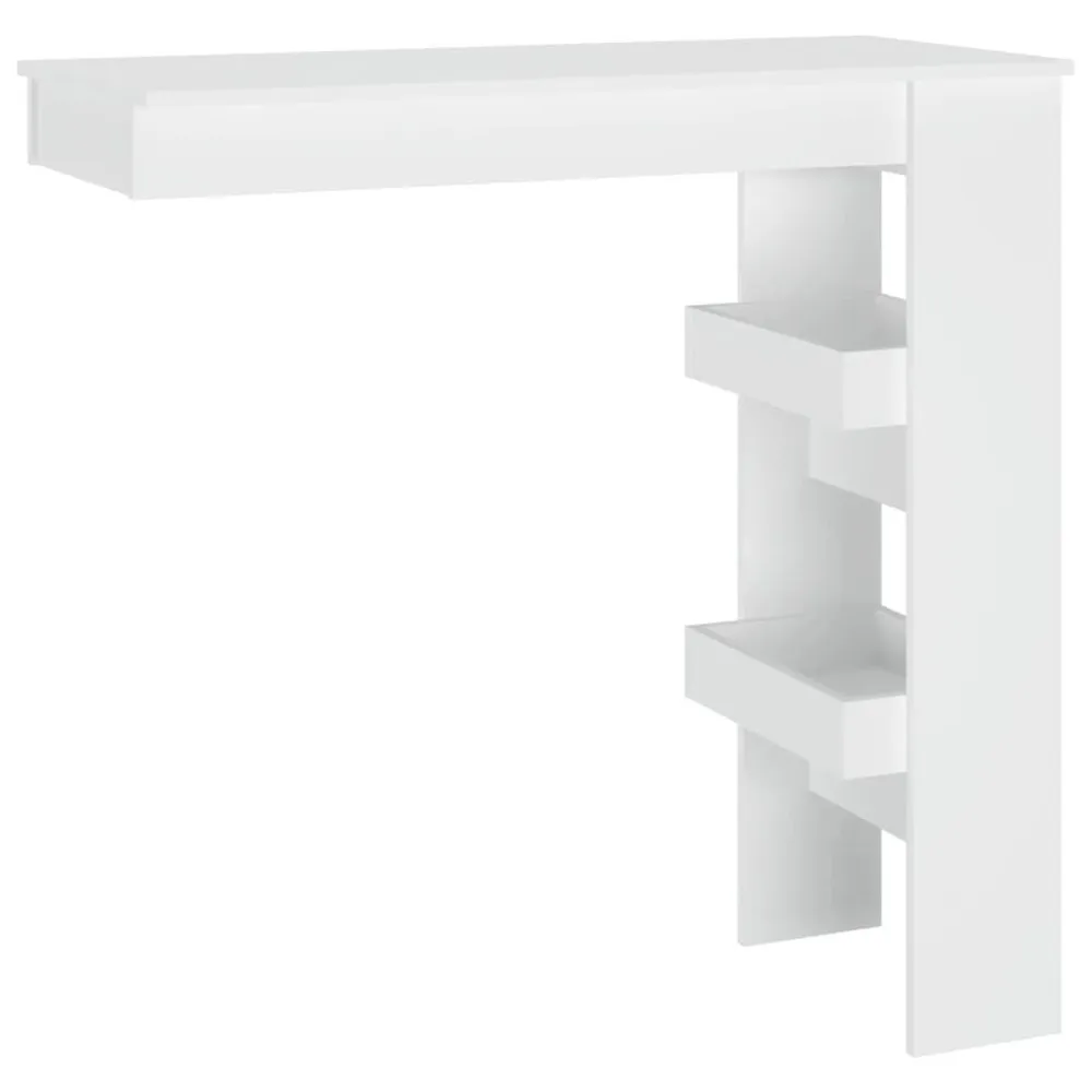 Bancone da Muro Bianco 102x45x103,5 cm Legno Compensato