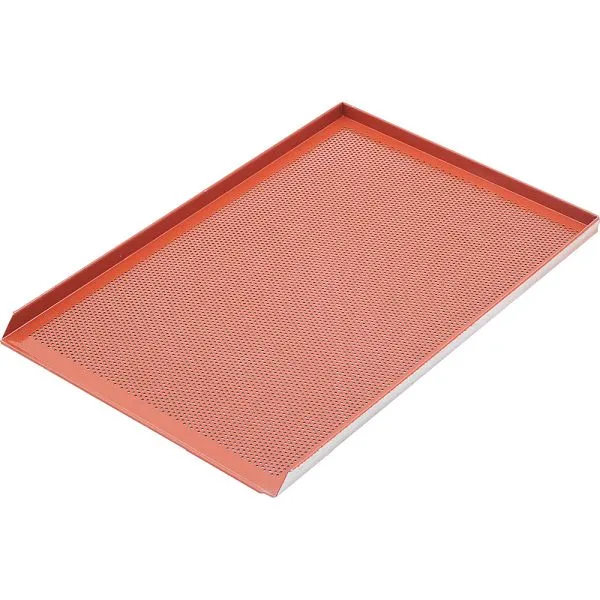 Teglia da forno alluminio Stalgast perforata con rivestimento gommato spessore 15 mm 600x400 mm BK1164015