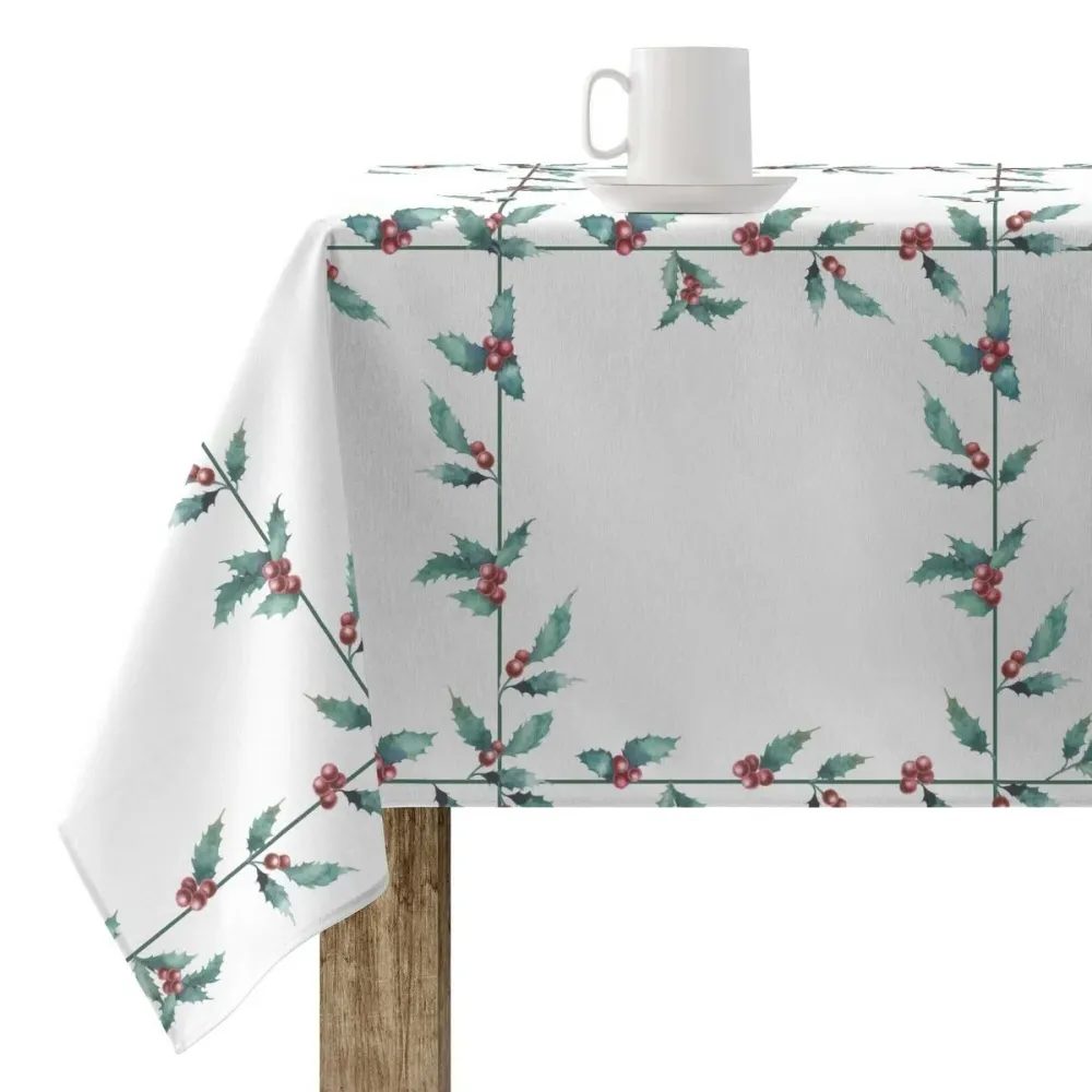 Grembiule da Cucina Tovaglia resina antimacchia Belum White Christmas Multicolore 200 x 180 cm