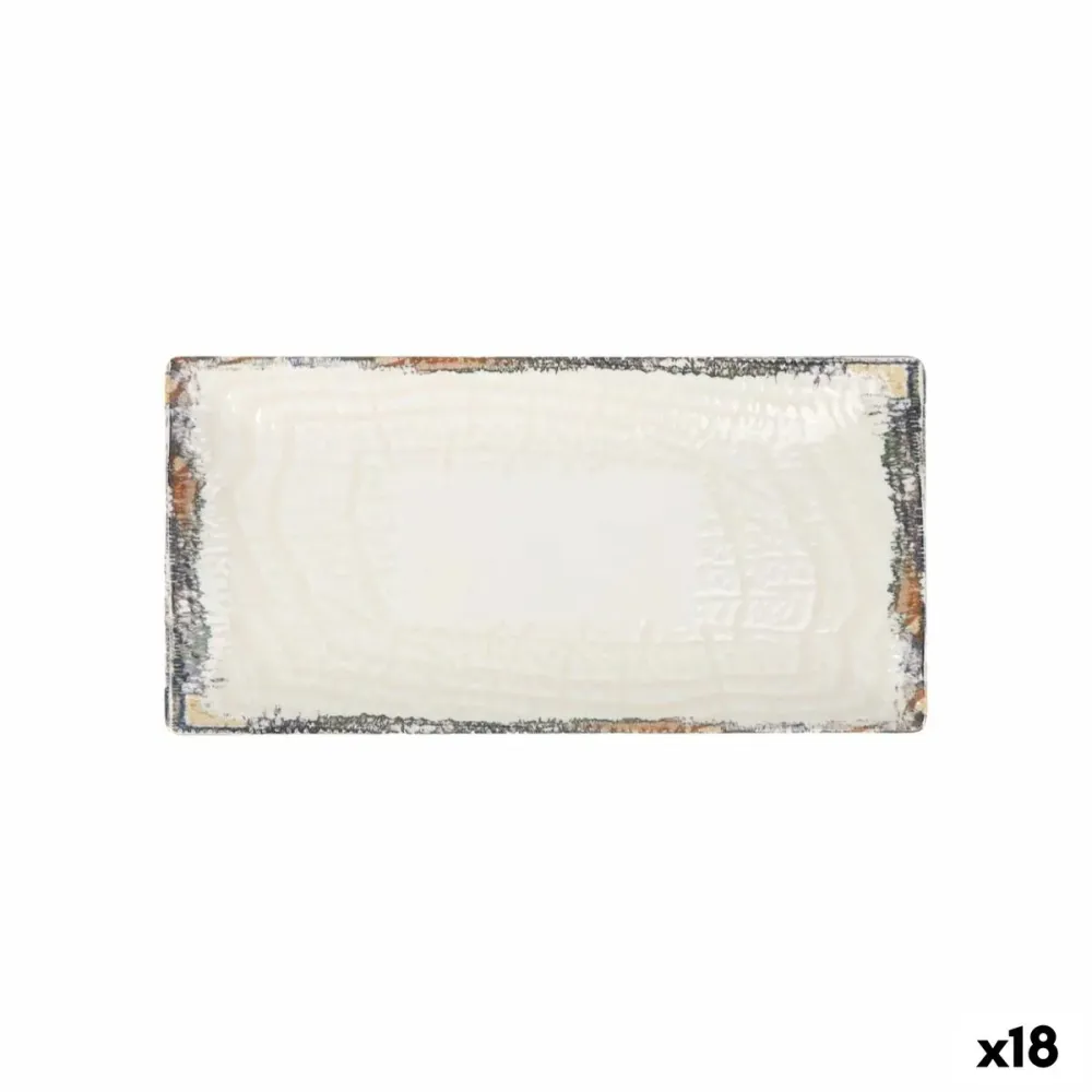 Teglia da Cucina La Mediterránea Albus Rettangolare 30 x 15 x 2 cm (18 Unità) Set da 6
