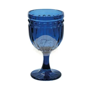 Calici vetro set 6 pezzi Preziosa Blu Oceano