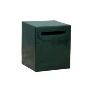 Sgabello cemento laccato verde Chehoma - 40cm