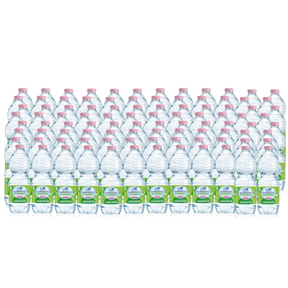 Acqua Minerale San Benedetto Ecogreen, 96 Bottiglie da 0,5L, Acqua Oligominerale Naturale, Dissetante e Pura, Fonte Benedicta