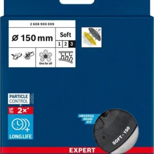 2608900009 - Platorello flessibile 150mm , EXPERT , Monta su GEX 150 AC , GEX 150 TURBO , GEX 125-150 AVE